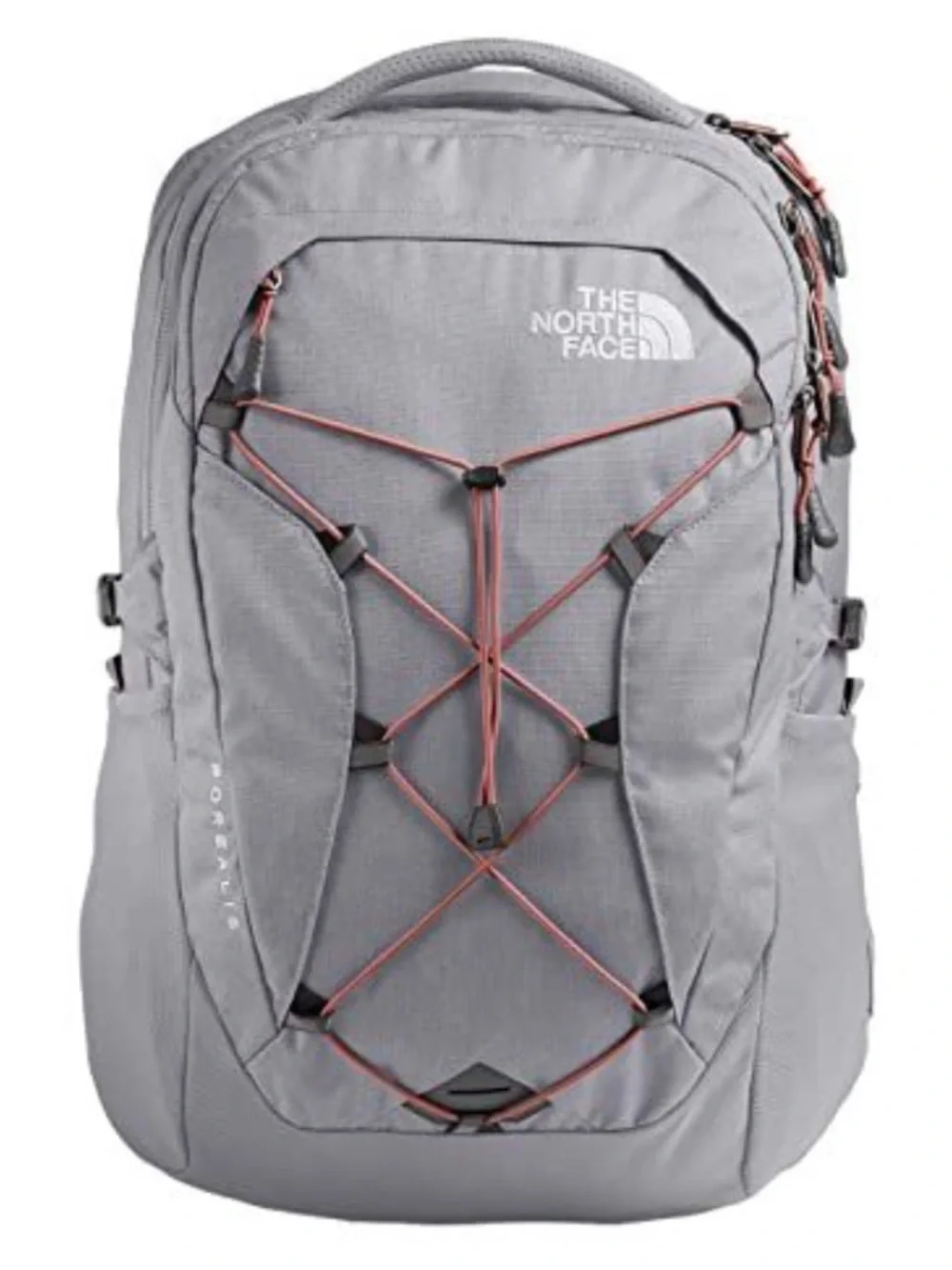 The North Face Light Gray Backpack with Pink Accent, Borealis